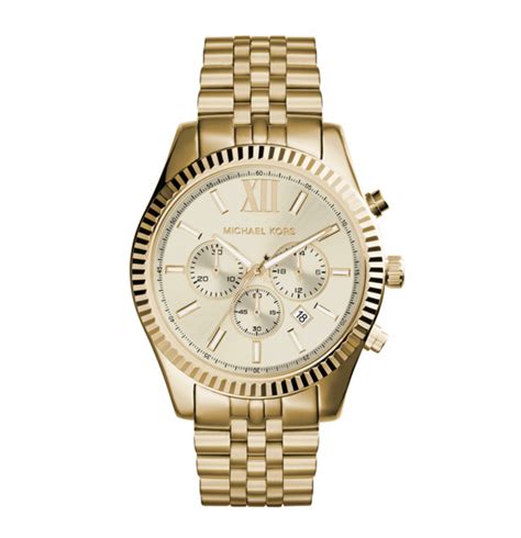 michael kors herenhorloge goud|Michael Kors gold tone.